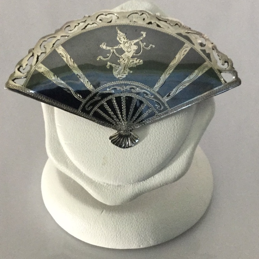 Vintage Handcrafted Siam Sterling Silver Brooch - Picture 3 of 12